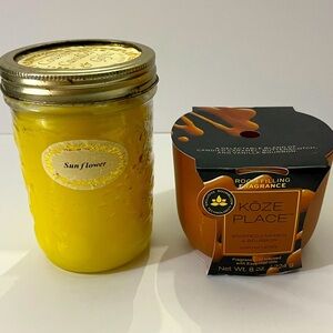 Candle Vintage Country Sunflower & A Whipped Caramel & Bourbon candle